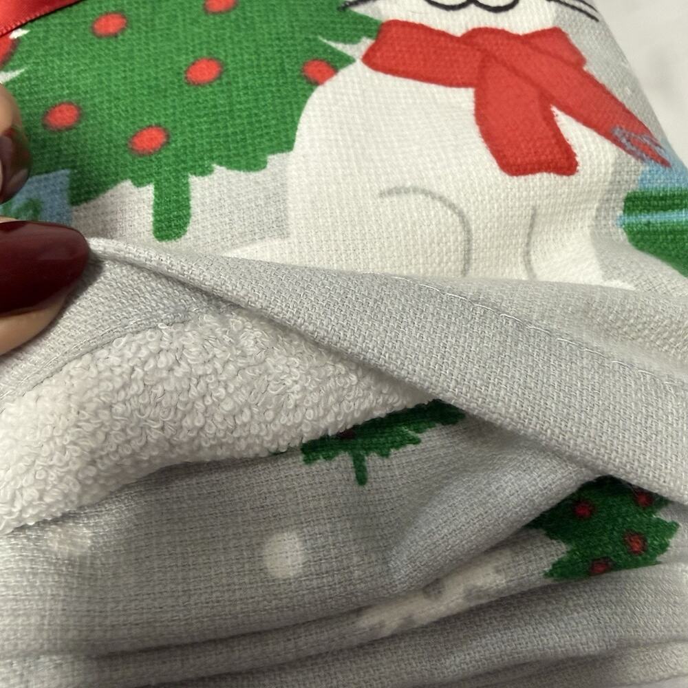 Charmont Collection Christmas Cats Kitties 2 New Terrycloth Cotton Hand Towels - Picture 4 of 4